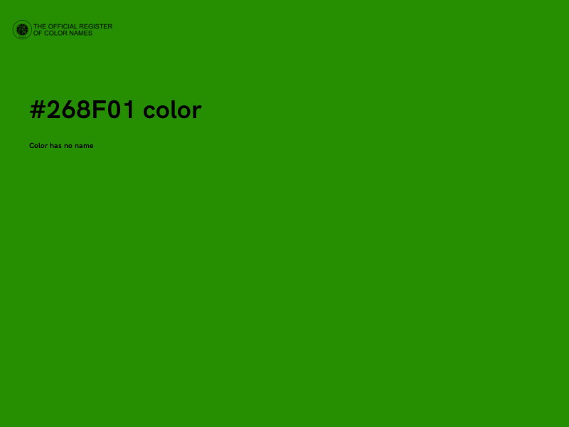 #268F01 color image