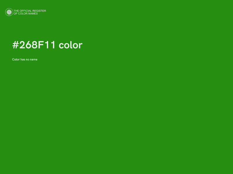 #268F11 color image