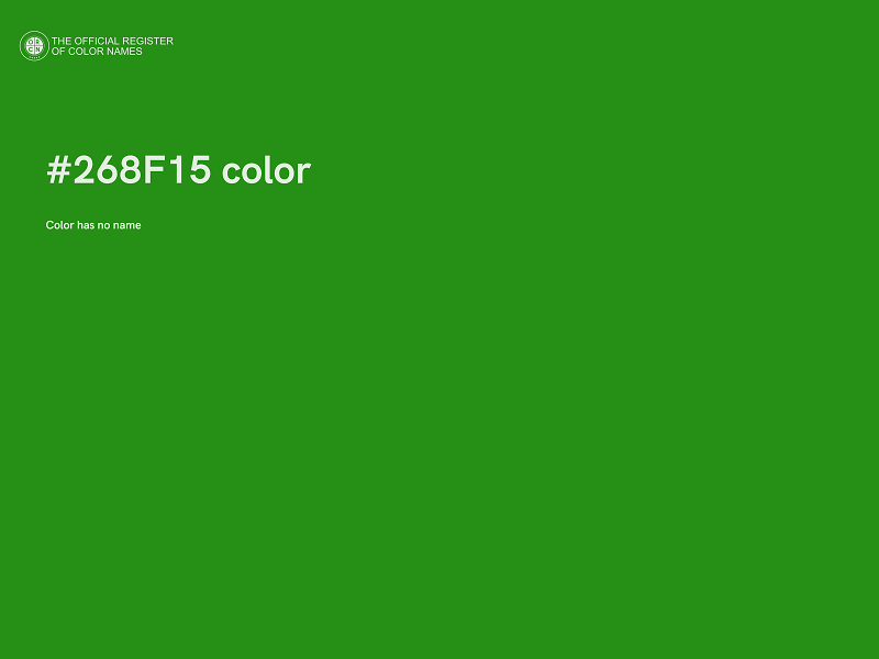 #268F15 color image