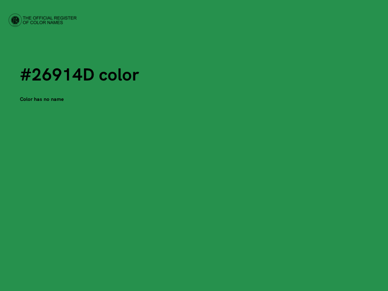 #26914D color image