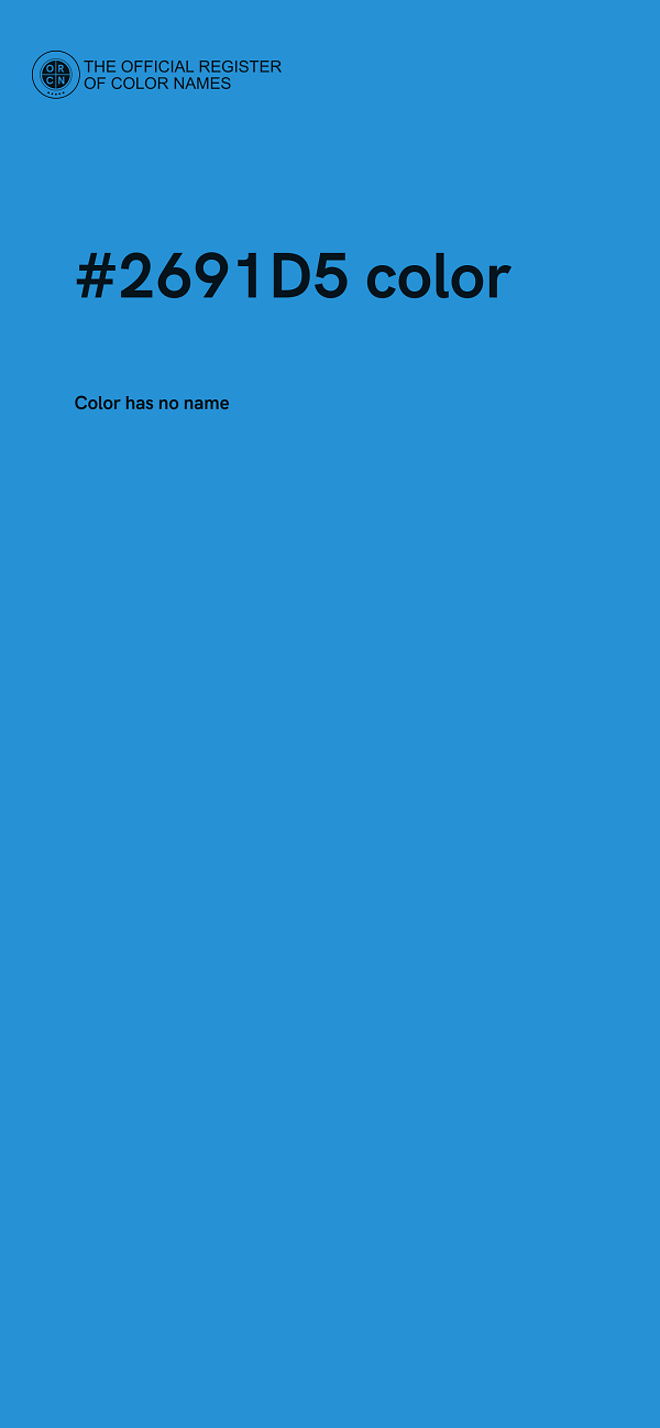 #2691D5 color image