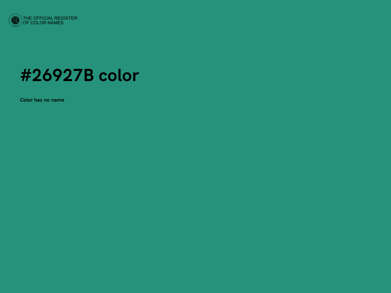 #26927B color image