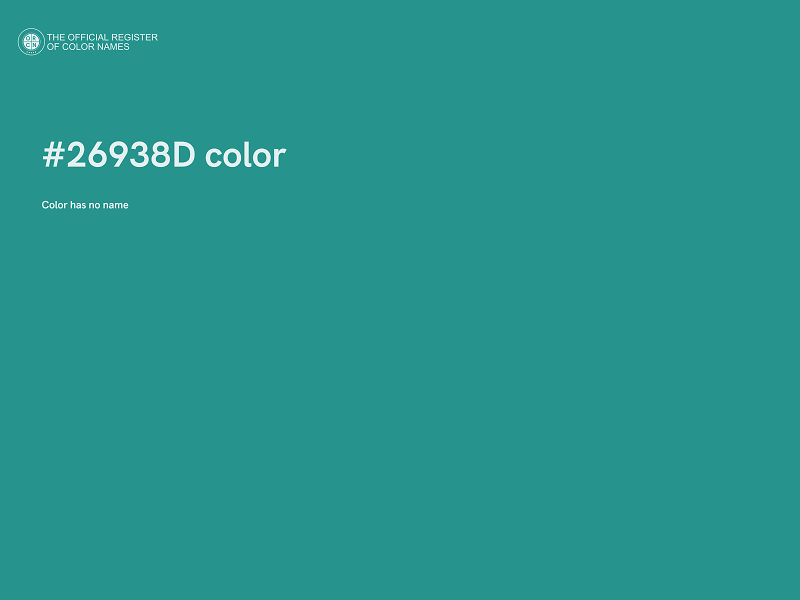 #26938D color image