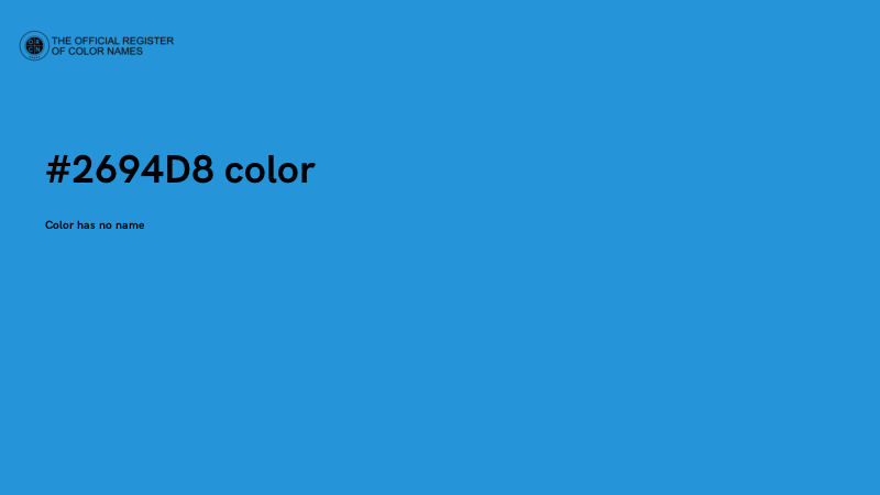 #2694D8 color image