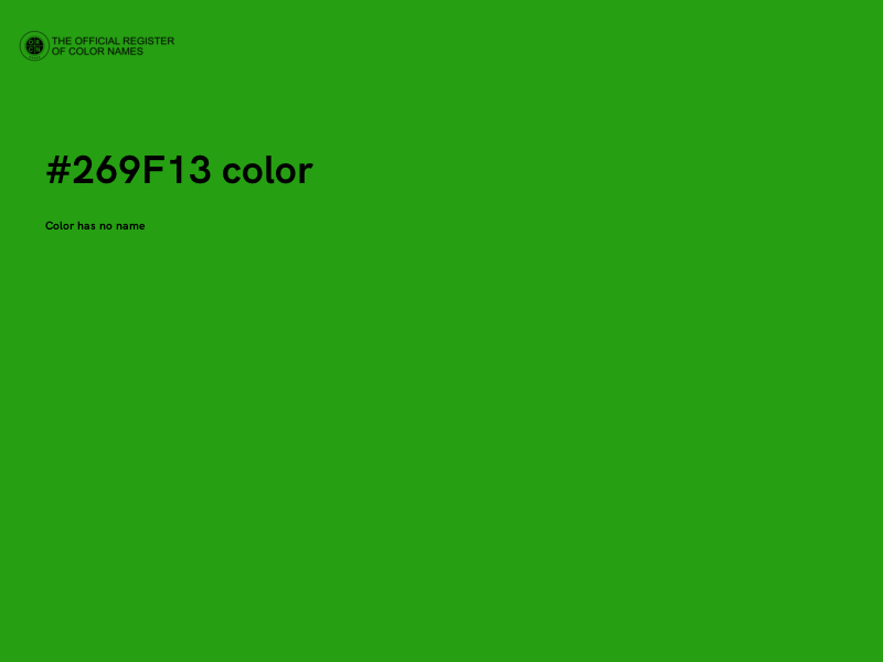 #269F13 color image