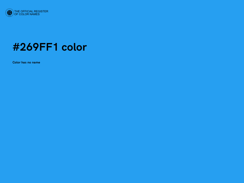 #269FF1 color image