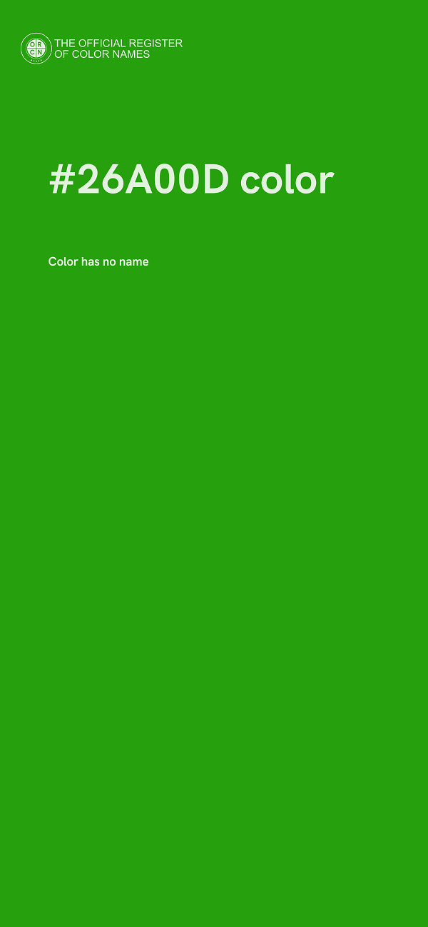 #26A00D color image