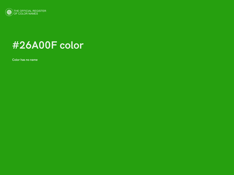 #26A00F color image