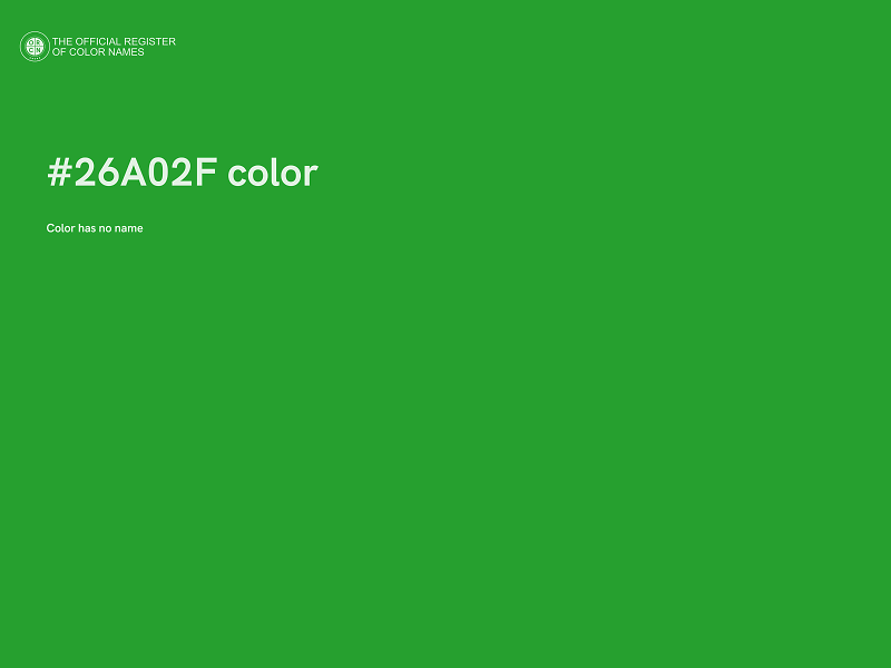 #26A02F color image