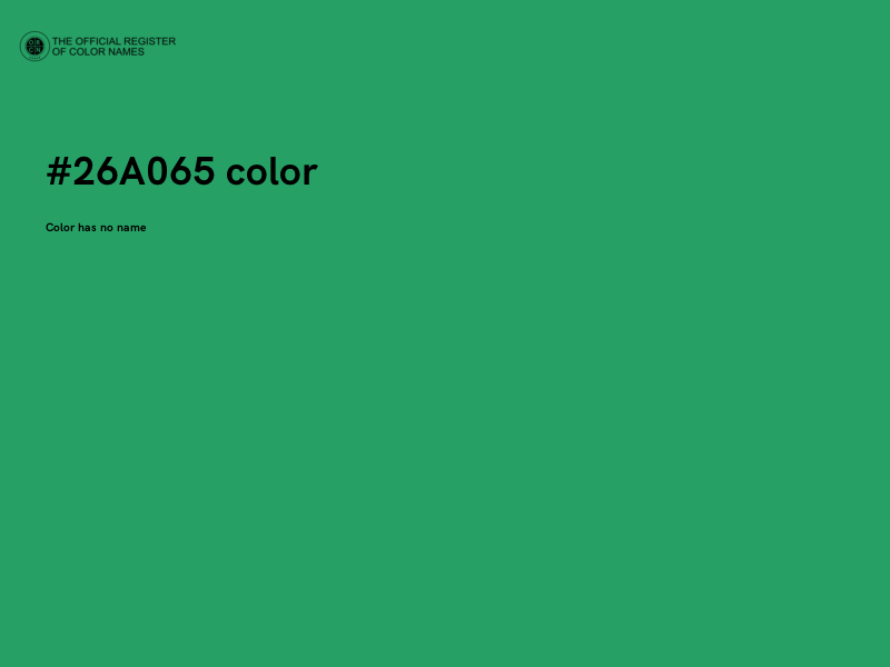 #26A065 color image