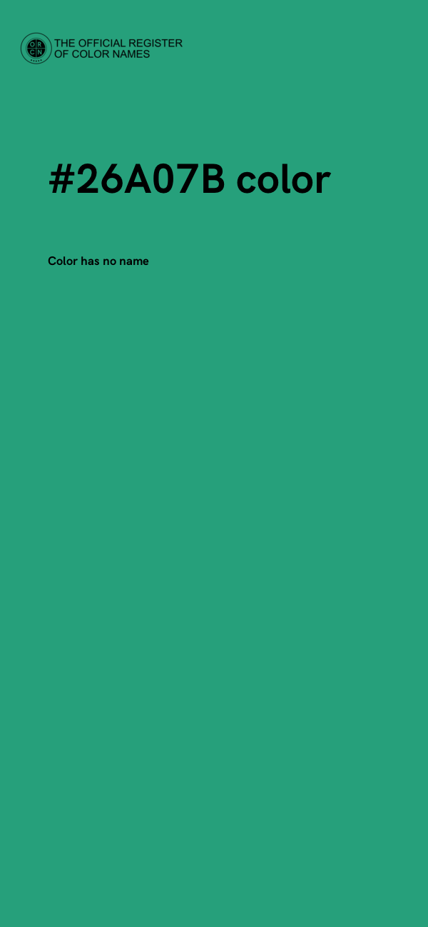 #26A07B color image