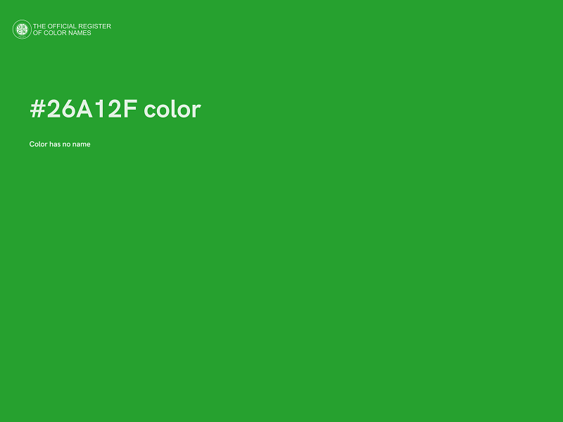 #26A12F color image