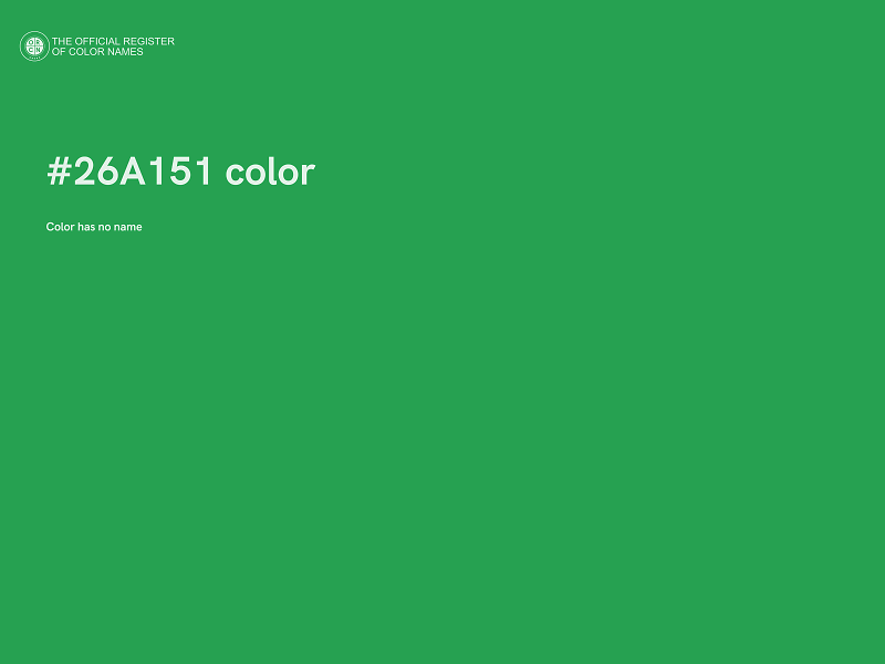 #26A151 color image