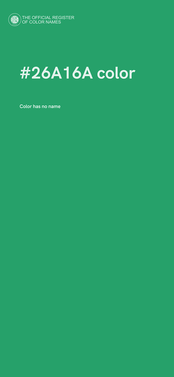 #26A16A color image