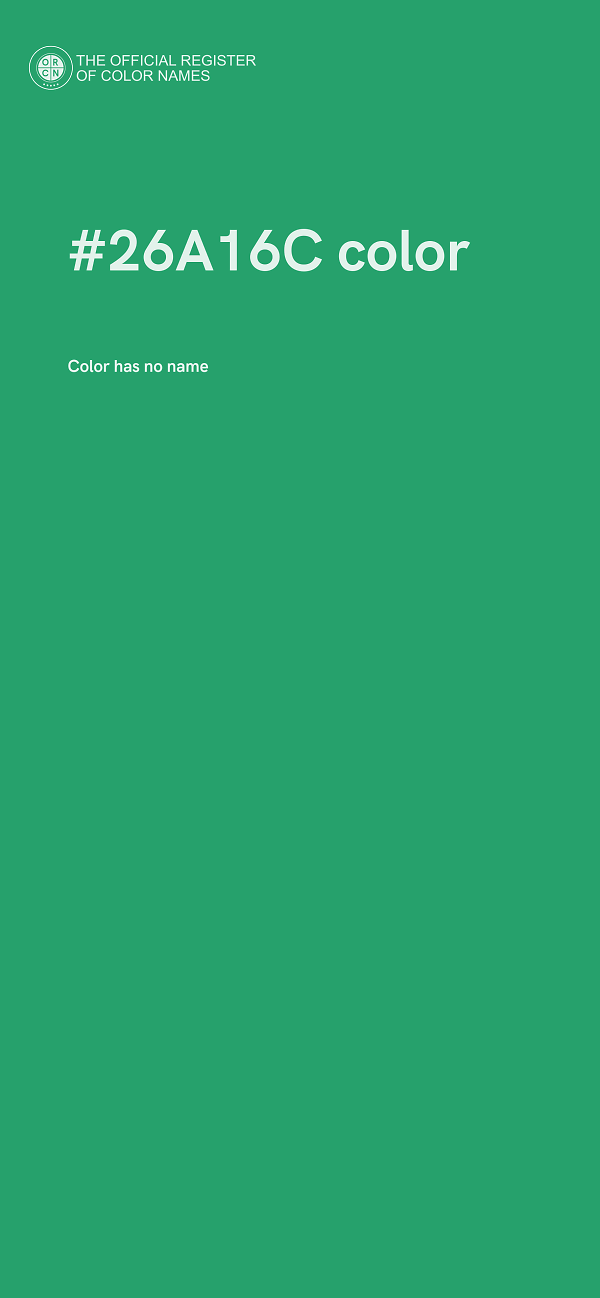 #26A16C color image