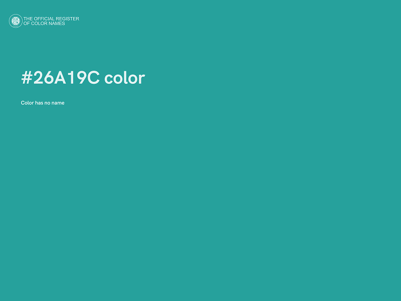 #26A19C color image
