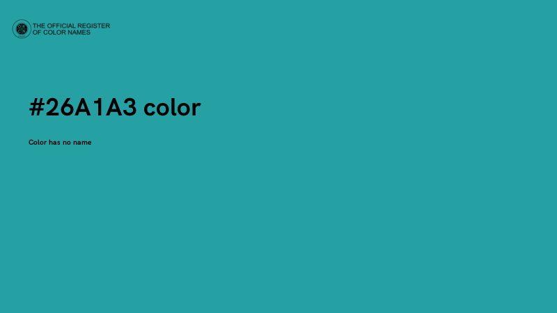 #26A1A3 color image