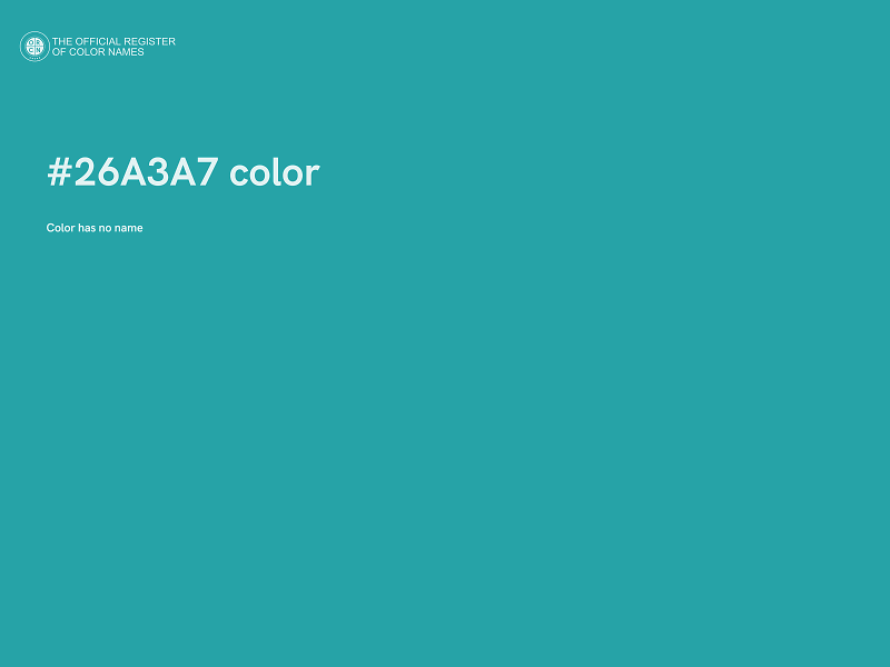 #26A3A7 color image