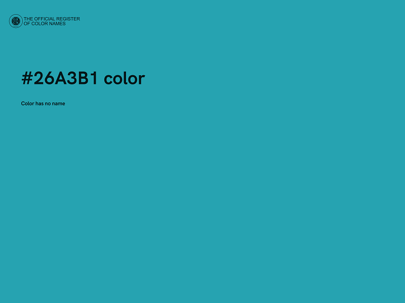 #26A3B1 color image