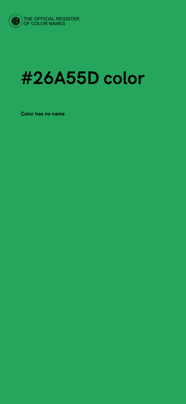 #26A55D color image