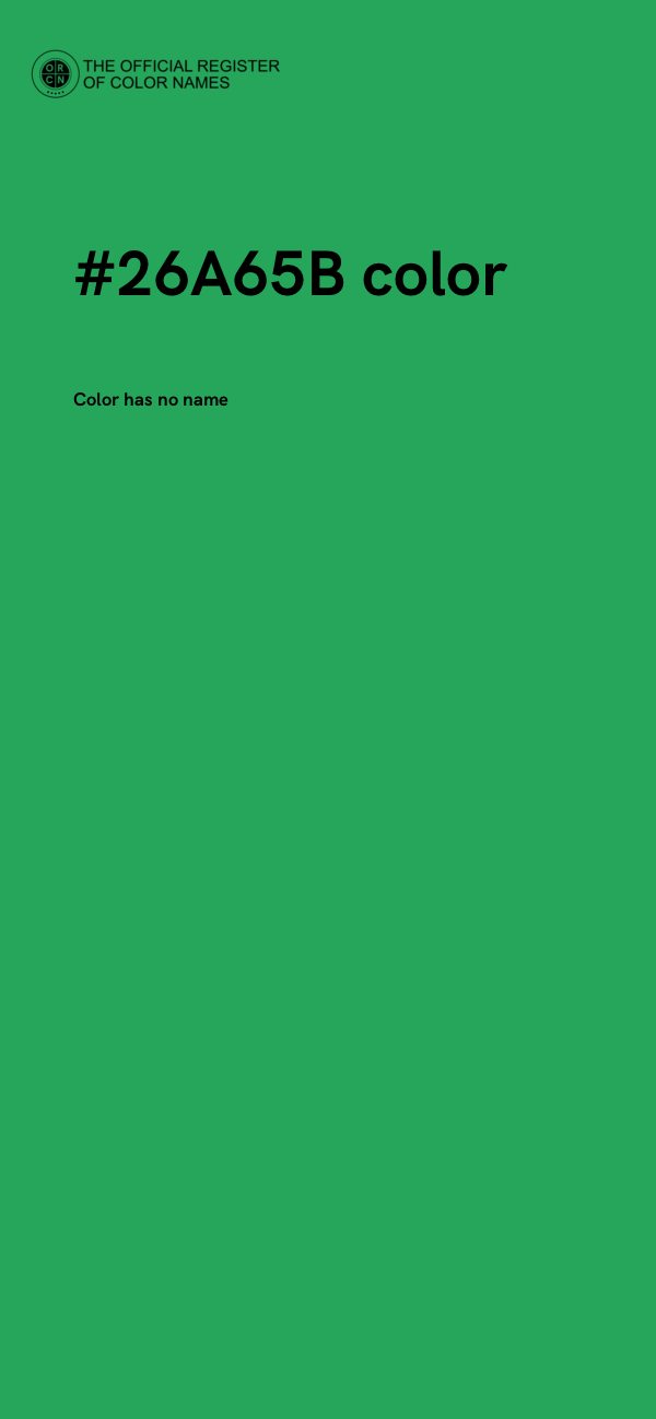 #26A65B color image