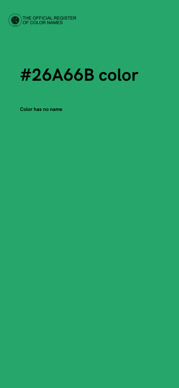#26A66B color image