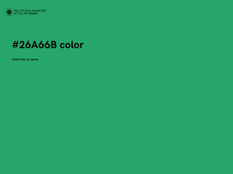 #26A66B color image
