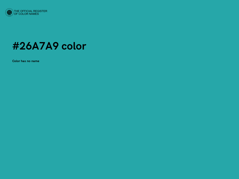 #26A7A9 color image