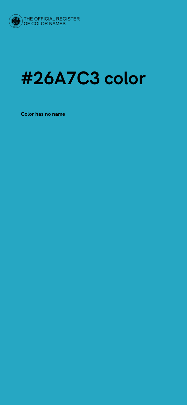 #26A7C3 color image
