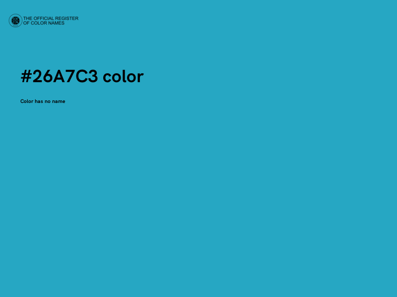 #26A7C3 color image