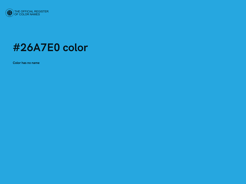 #26A7E0 color image