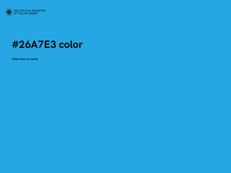 #26A7E3 color image