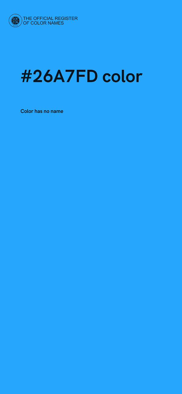 #26A7FD color image