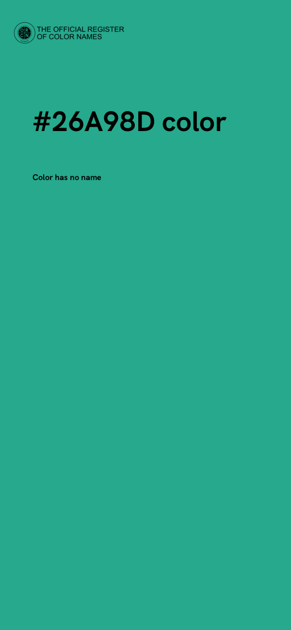 #26A98D color image