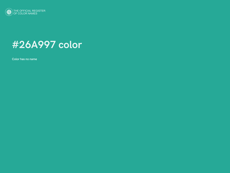 #26A997 color image