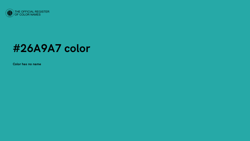 #26A9A7 color image