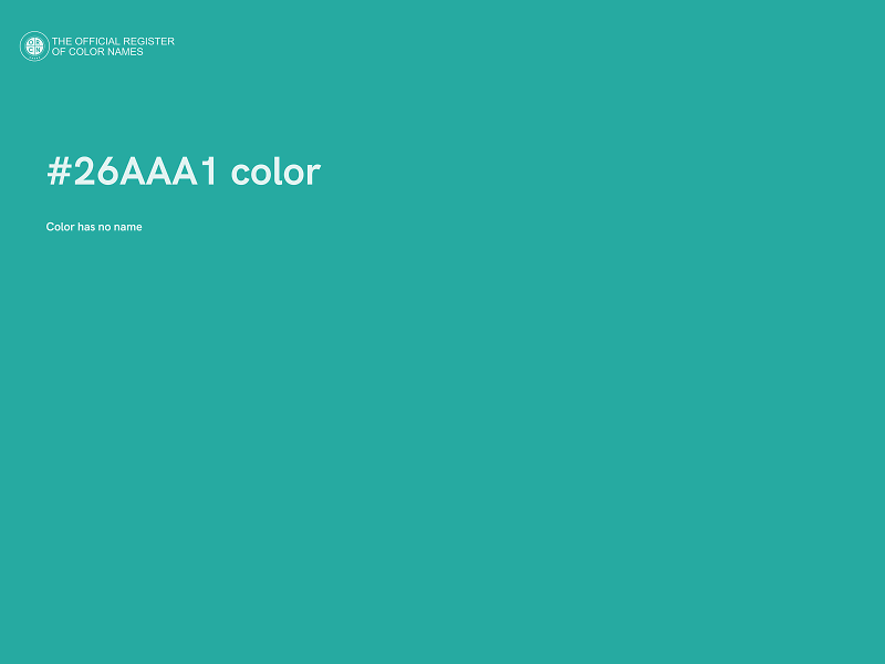 #26AAA1 color image