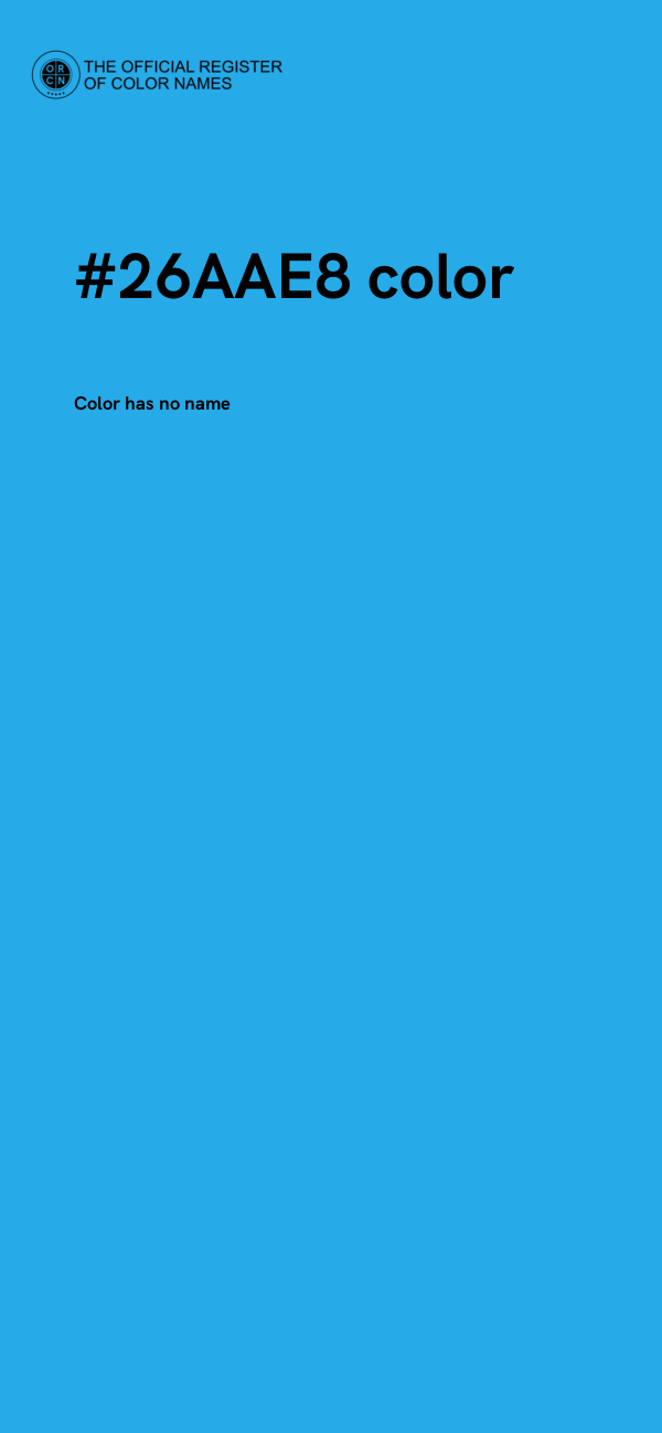 #26AAE8 color image