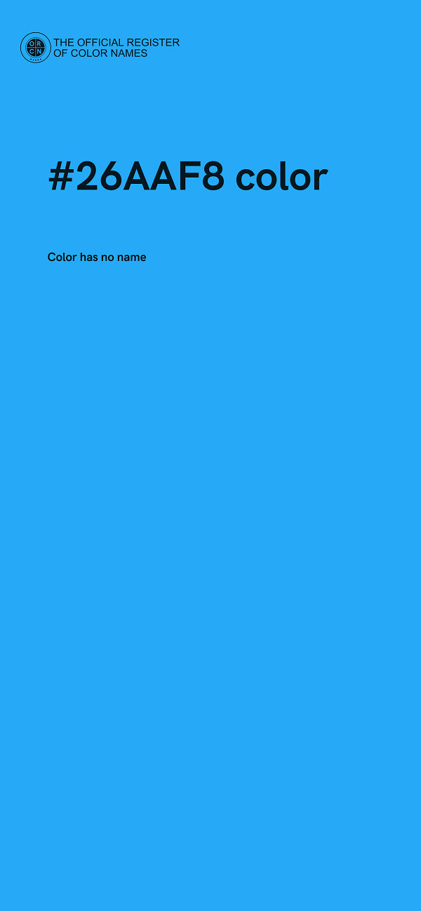 #26AAF8 color image