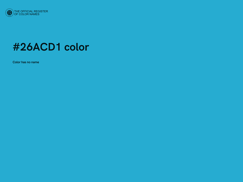 #26ACD1 color image