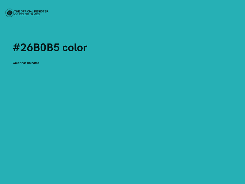 #26B0B5 color image