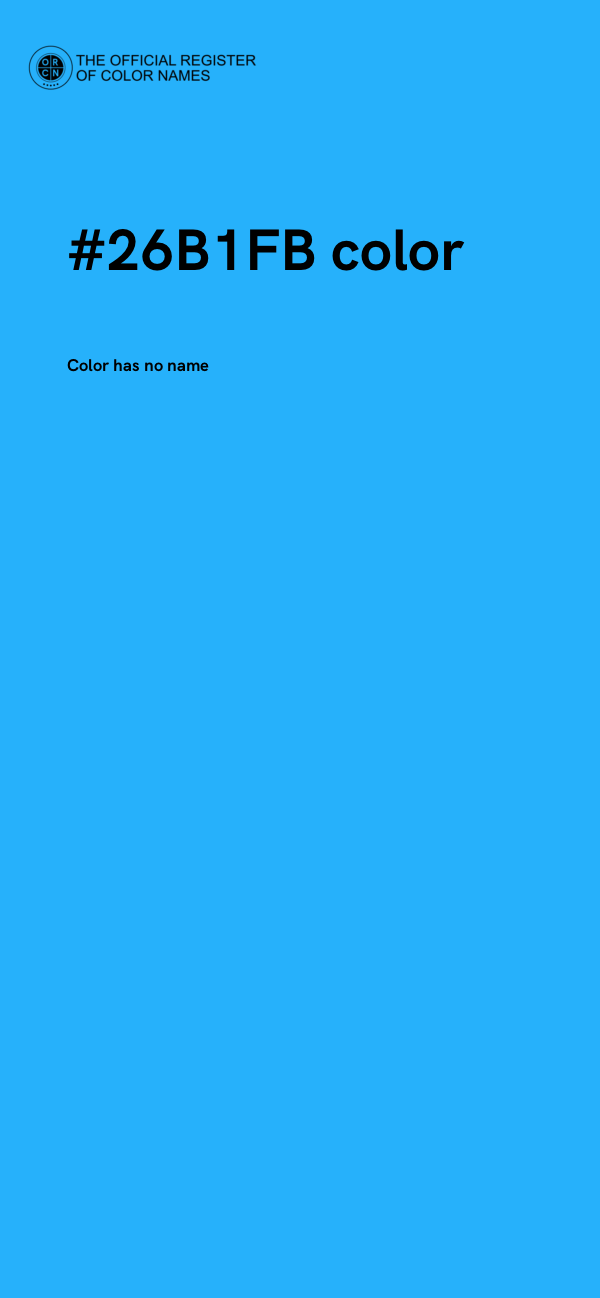 #26B1FB color image