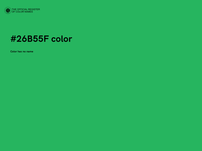 #26B55F color image