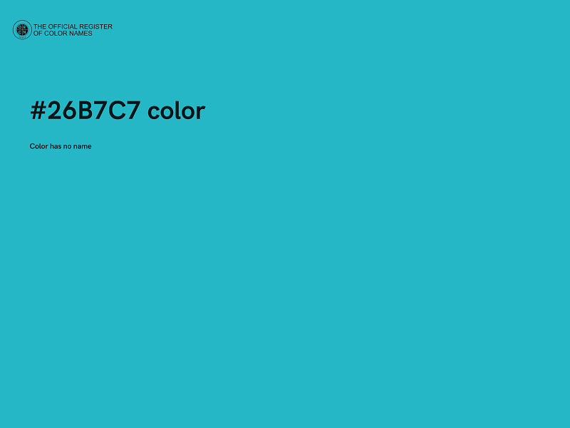 #26B7C7 color image