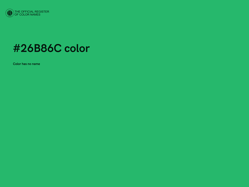 #26B86C color image