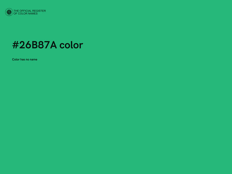 #26B87A color image