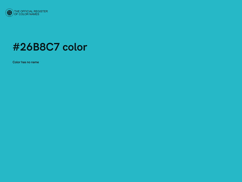 #26B8C7 color image