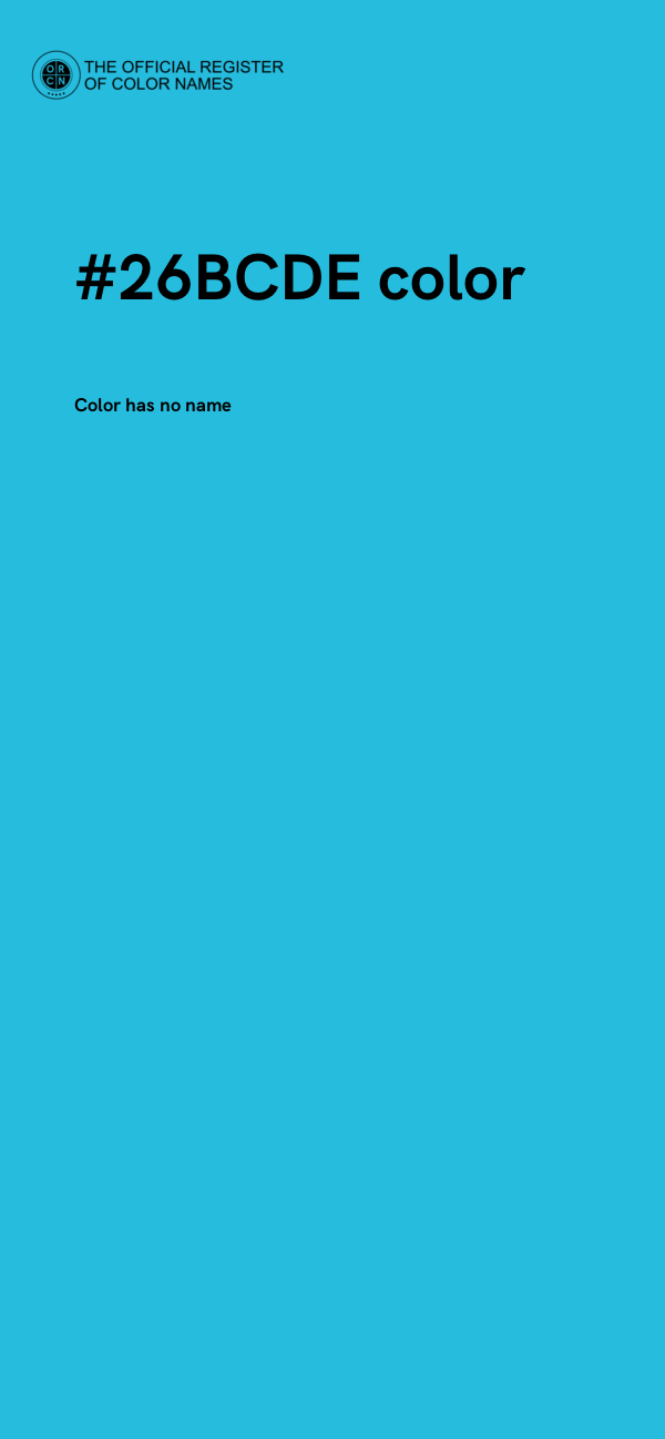#26BCDE color image