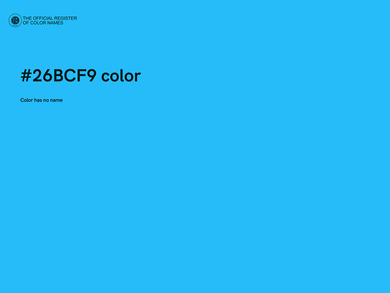 #26BCF9 color image