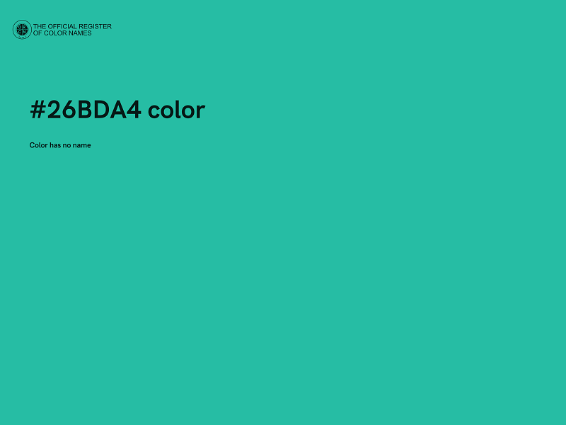 #26BDA4 color image